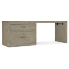 Hooker Furniture Linville Falls 84" Desk with Lateral File in Mink