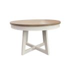 Americana Modern 48 In. Round Extendable Dining Table in Cotton
