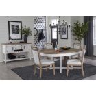 Americana Modern 48 In. Round Extendable Dining Table Dining Room Set