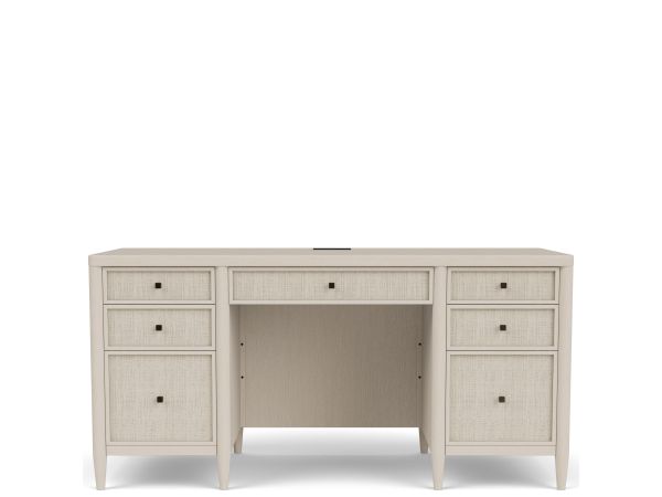 Maren Executive Desk in White Sand