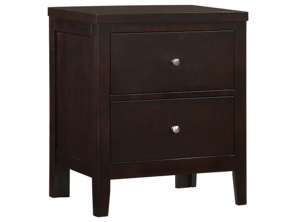 Carlton Two-drawer Rectangular Nightstand Cappuccino