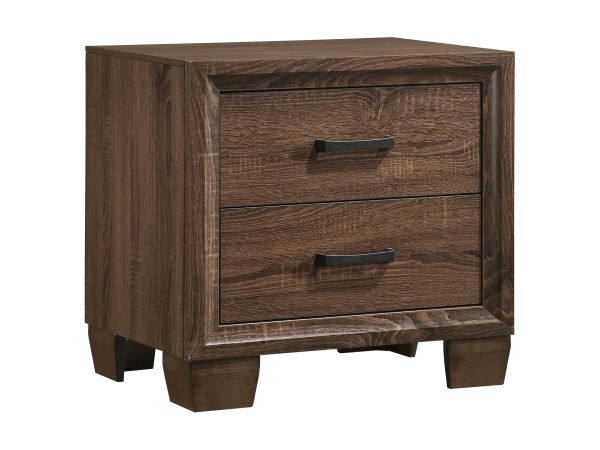 Brandon Two-drawer Nightstand Medium Warm Brown