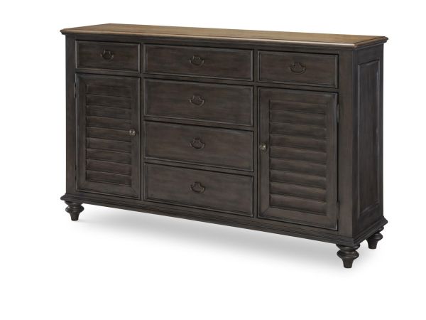 Kingston Louvered Dresser in Dark Sable