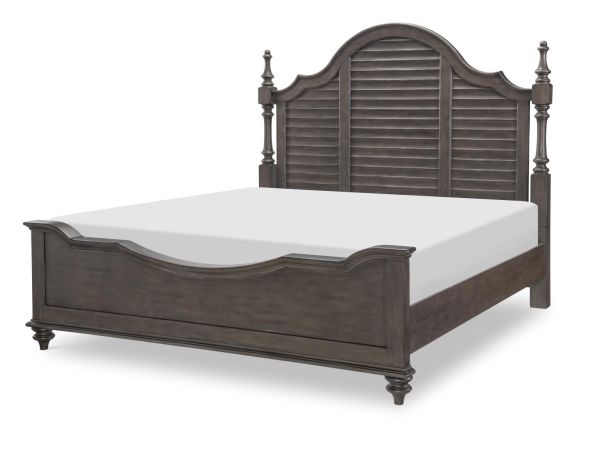 Kingston Louvered Poster Bed in Dark Sable