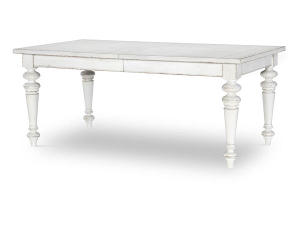 Cottage Park Leg Table in Aged White