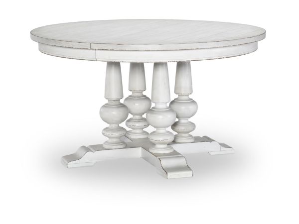 Cottage Park Round Table in Aged White