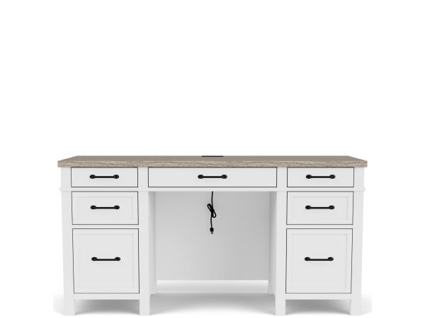 Finn Executive Desk in Cloud