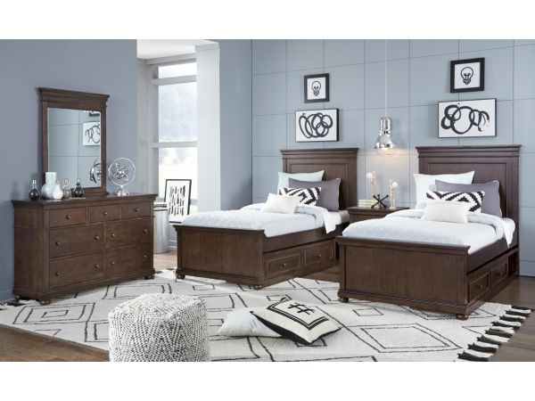 Canterbury 2.0 Panel Bedroom Set - Warm Cherry