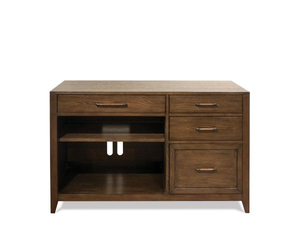 Vogue Computer Credenza in Plymouth Brown Oak