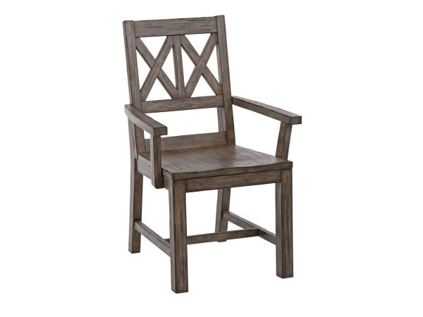Foundry Wood Arm Chair in Driftwood