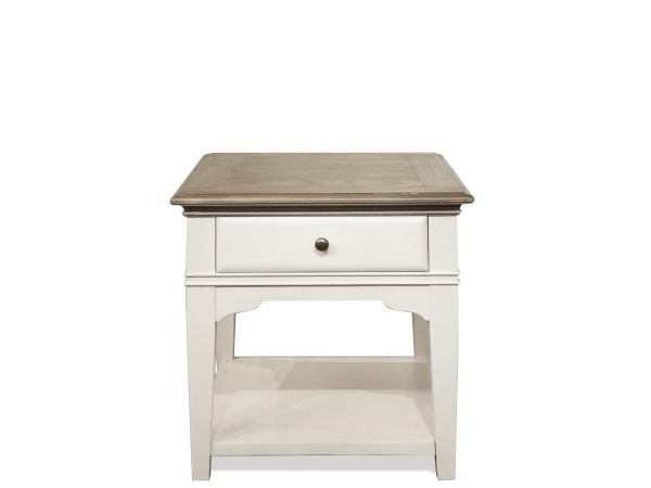 Myra Leg End Table in Natural/paperwhite
