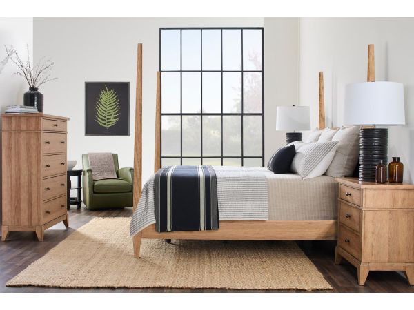 Today's Traditions Poster Bedroom Set - Natural Hickory