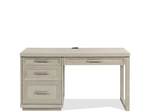 Cascade Single Pedestal Desk in Dovetail