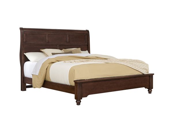 Vaughan-Bassett Vista Sleigh Bed in Warm Cherry 