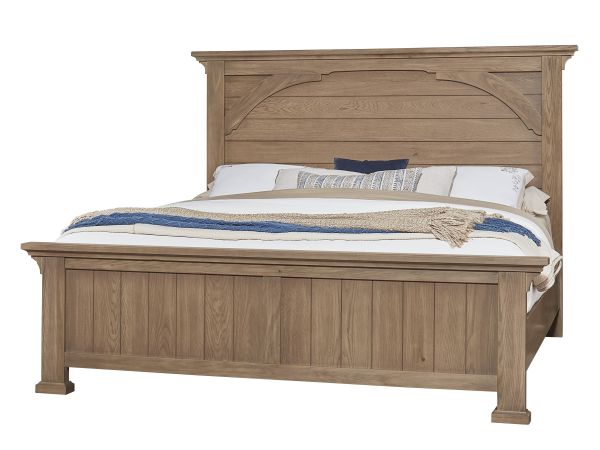 Vaughan-Bassett Vista Mansion Bed in Natural Oak 