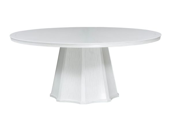 East Camden Scalloped Dining Table in Pearl
