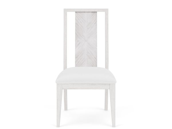 Hepburn Wood Back Upholstered Side Chair in Platinum Drift