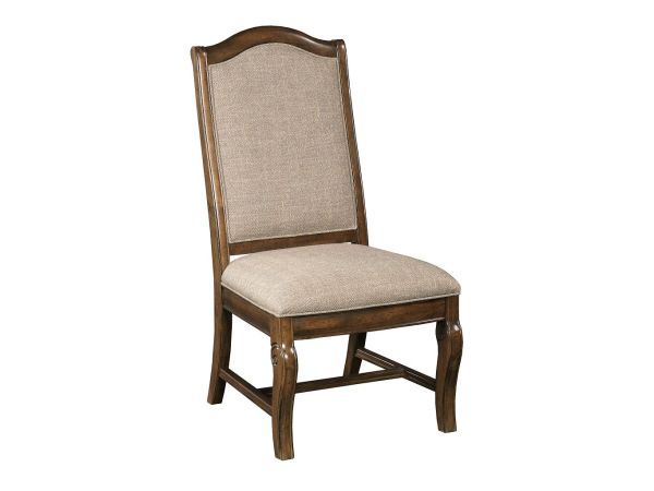 Portolone Upholstered Side Chair in Truffle