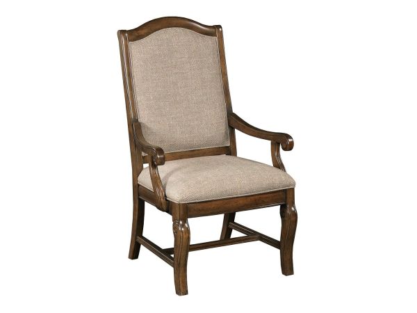 Portolone Upholstered Arm Chair in Truffle