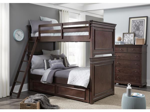 Canterbury Bunk Bedroom Set - Warm Cherry
