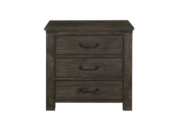 Abington Drawer Nightstand in Weathered charcoal