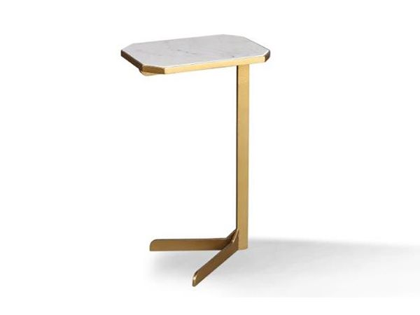 Crossings Eden Accent Table in Iron And Marble