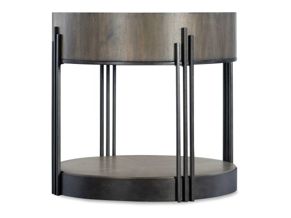 Hooker Furniture Commerce & Market Skyline Side Table in Dark Wood