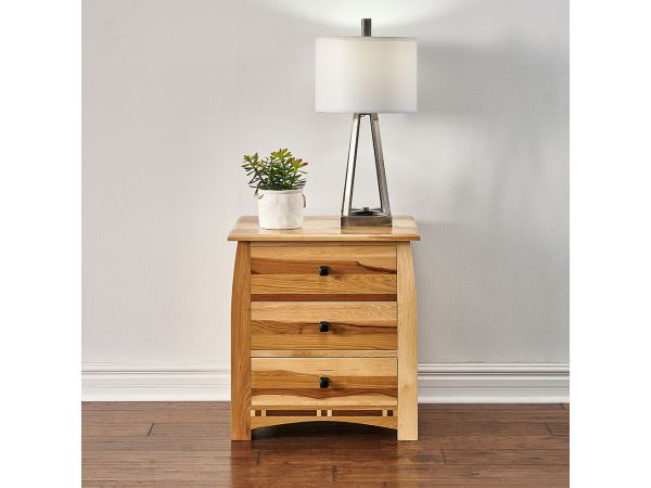 A-America Adamstown 3-Drawer Nightstand in Natural 