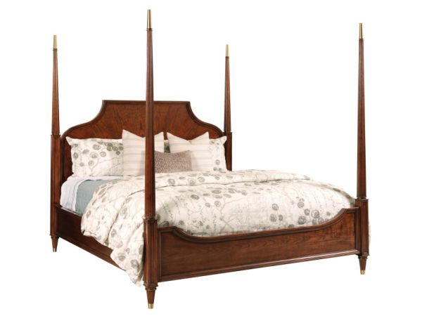American Drew Addison Duncan Poster Bed in Walnut