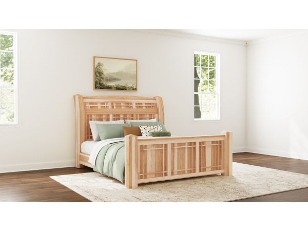 A-America Amish Highlands Arch Panel Bed in Natural 