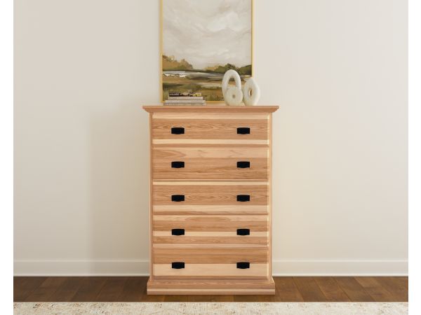 A-America Amish Highlands 5-Drawer Chest in Natural 