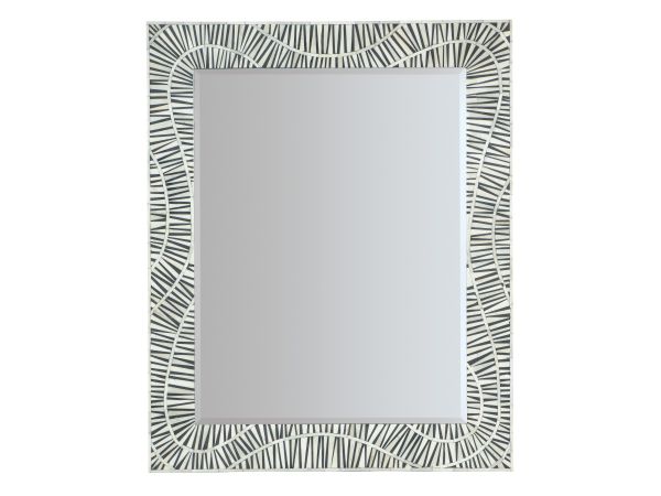 Hooker Furniture Commerce & Market Tiger Tooth Vertical Mirror in Cream