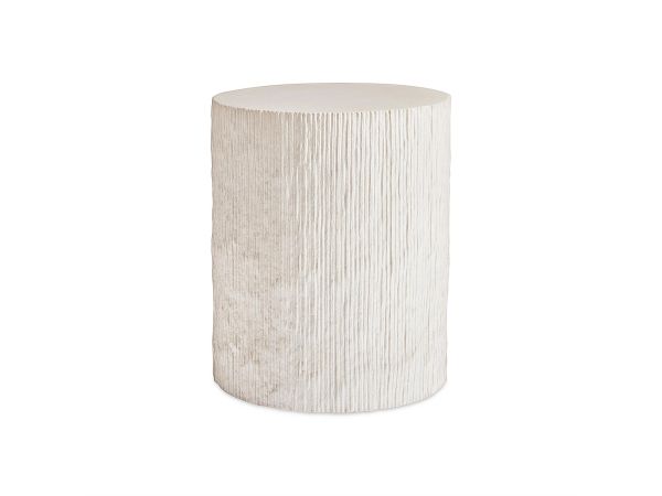 Bernhardt Furniture Antibes Drum Accent Table in Pewter