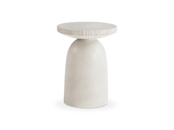 Bernhardt Furniture Antibes Round Accent Table in Pewter