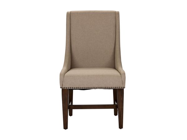 Liberty Furniture Armand Uph Side Chair in Antique Brownstone