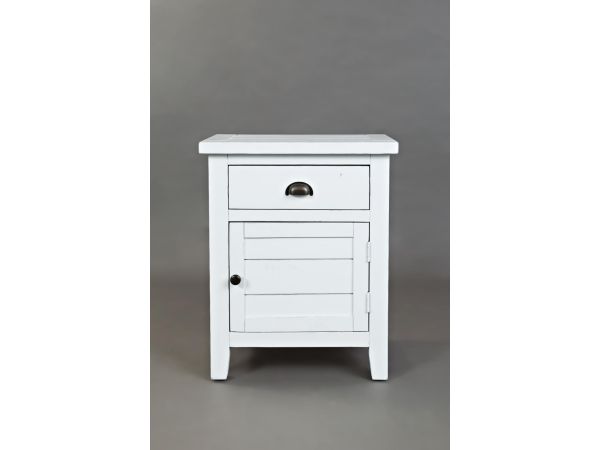 Artisan's Craft Accent Table in Distressed Weathered White