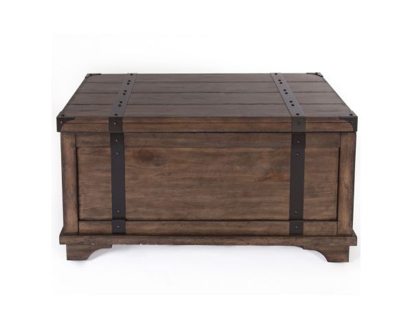 Liberty Furniture Aspen Skies Storage Trunk in Russet Brown