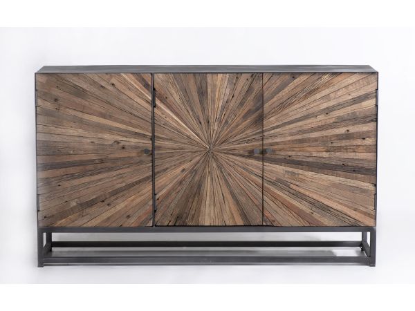 Astral Plains 3 Door Accent Cabinet in Reclaimed Natural