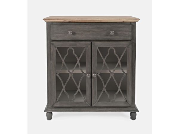 Aurora Hills 2 Door Accent Cabinet in Brushed Grey