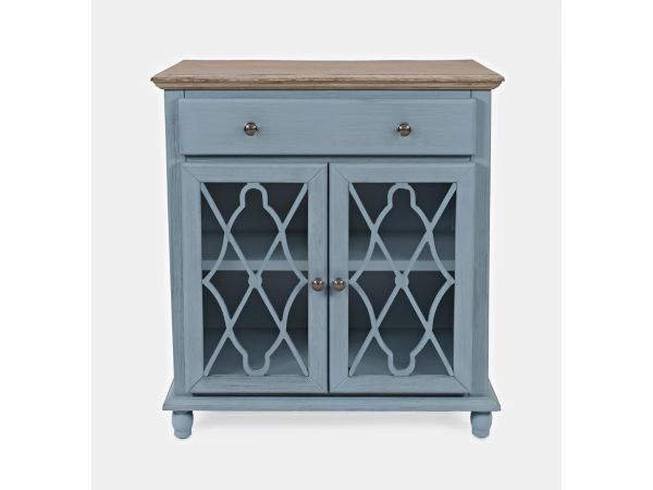 Aurora Hills 2 Door Accent Cabinet in Brushed Blue
