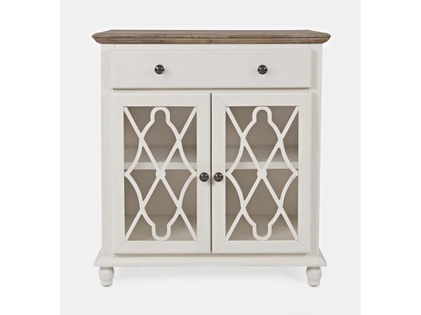 Aurora Hills 2 Door Accent Cabinet in Brushed White