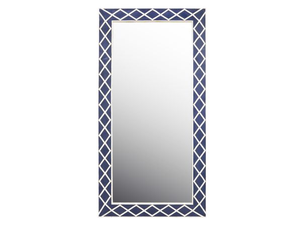 Pulaski Accents Navy Blue Floor Mirror in Navy