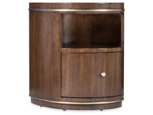 Hooker Furniture Melange Contours Side Table in Dark Wood