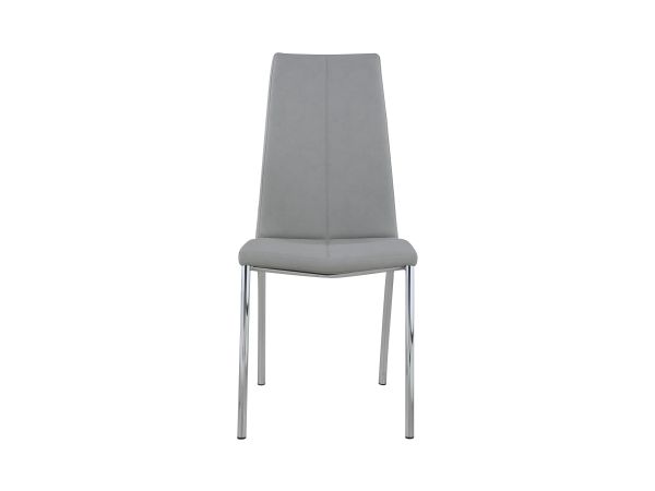 Chintaly Imports Becky Contemporary Curved Back Side Chair in Gray