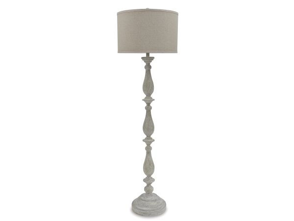 Ashley Furniture Bernadate Floor Lamp in Whitewash