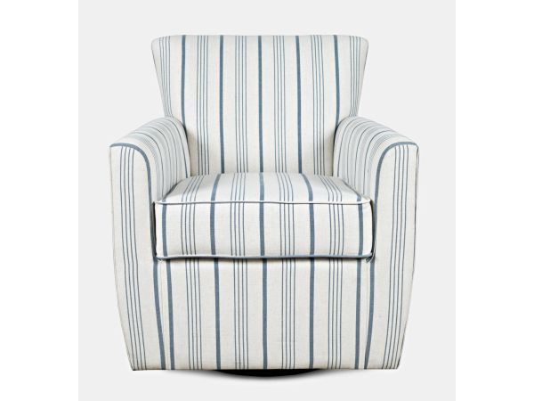 Blakely Swivel Accent Chair in Blue