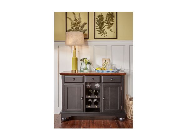 A-America British Isles 48 Server in Ant.Oak-Black 