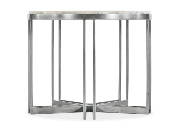Hooker Furniture Melange Marin Round Lamp Table in Silvers