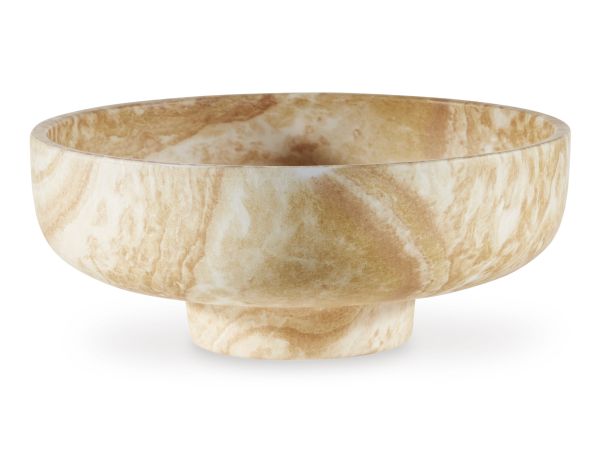 Ashley Furniture Cammen Bowl in Tan/White