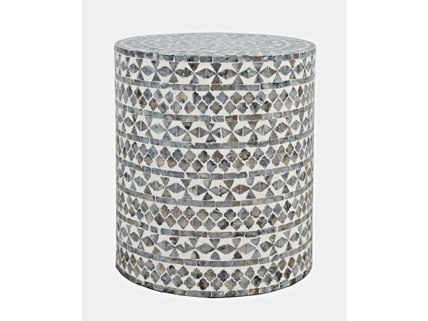 Capri Small Accent Table in Grey Tribal